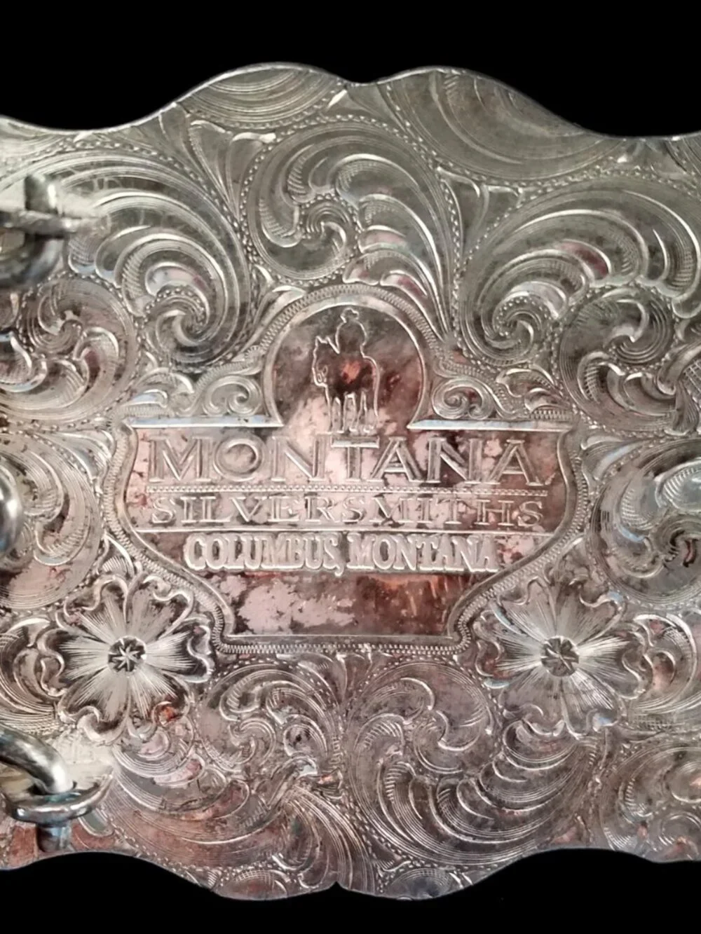 Montana Silversmiths Ornate Silver Praying Cowboy Western Belt Buckle